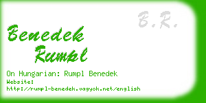benedek rumpl business card